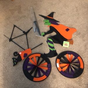Halloween Witch Bike Spinner | Sun Tex | Wind Garden | Garden Decor